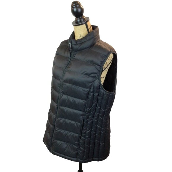 32 Degrees Heat Quilted Puffer Vest Womens XXL Black Lightweight Poly Fill - Picture 2 of 9